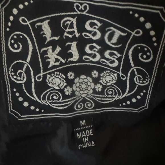 Last Kiss Black and White Peacoat - Picture 3 of 3